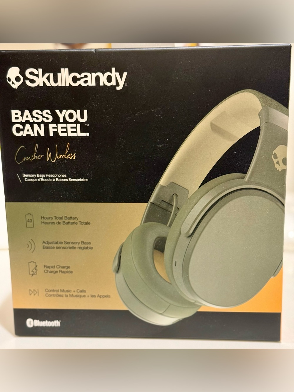 Skullcandy Crusher Wireless Headphones - Olive Green